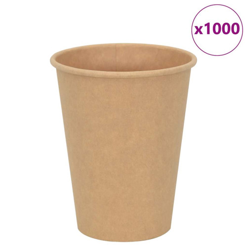 vidaXL Kaffekoppar i papper 1000 st 12oz 300ml brun