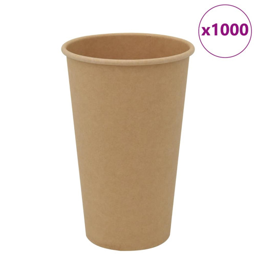 vidaXL Kaffekoppar i papper 1000 st 16oz 400ml brun