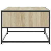 Produktbild för Soffbord sonoma-ek 100x50x35 cm konstruerat trä och metall