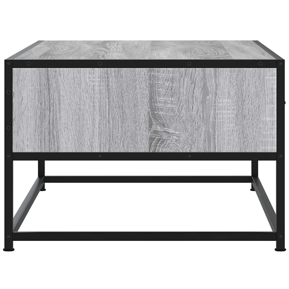 Produktbild för Soffbord grå sonoma 100x50x35 cm konstruerat trä och metall