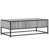 Produktbild för Soffbord grå sonoma 100x50x35 cm konstruerat trä och metall