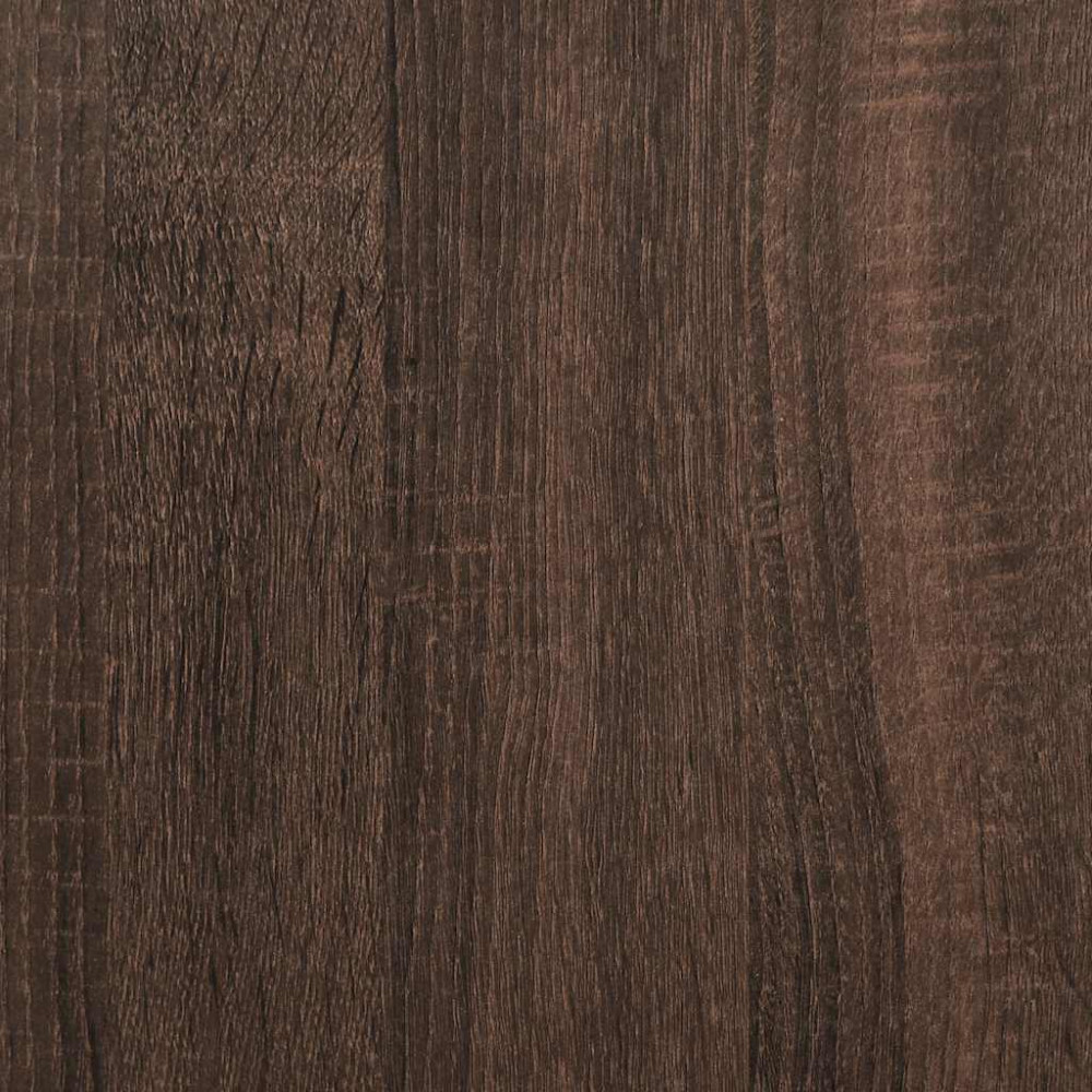 Produktbild för Soffbord brun ek 100x50x35 cm konstruerat trä och metall