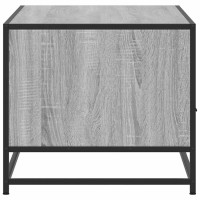 Produktbild för Soffbord grå sonoma 100x50x45 cm konstruerat trä och metall