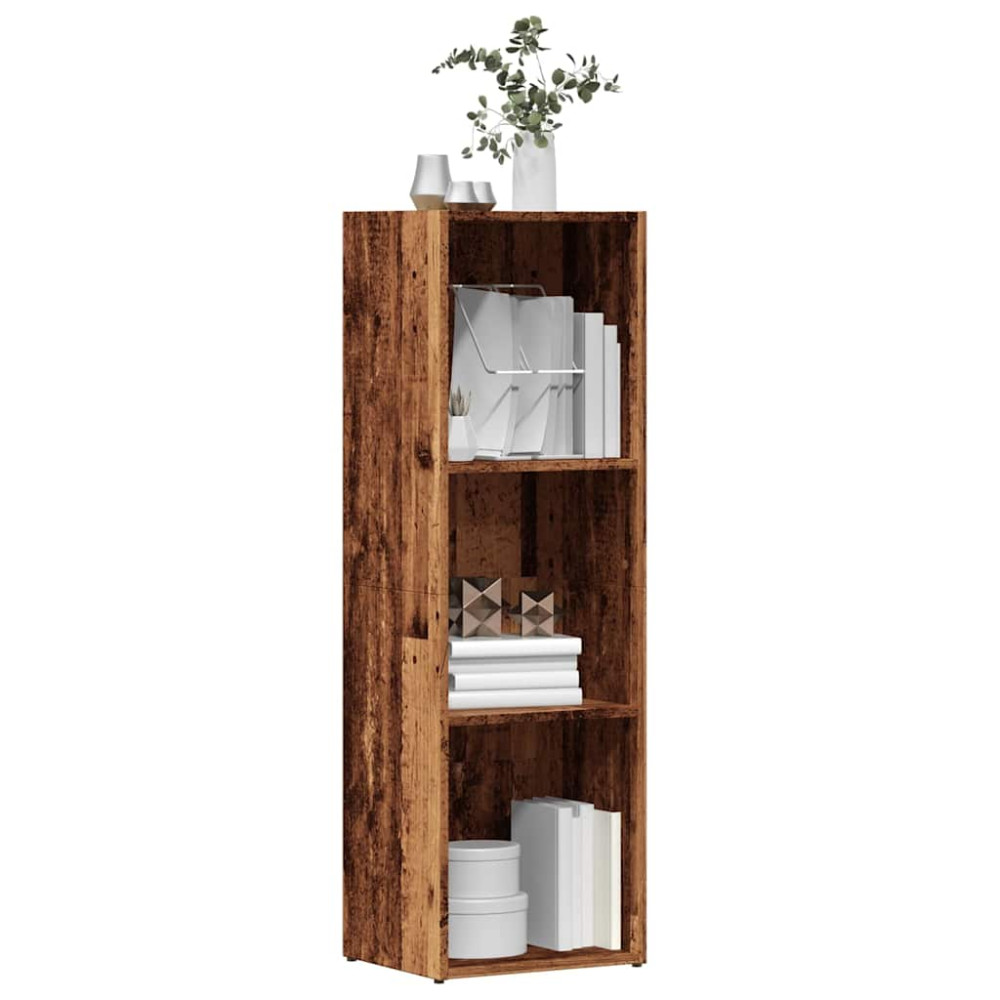 Produktbild för Bokhylla gammalt trä 36x30x114 cm konstruerat trä