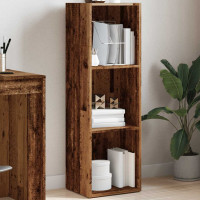 Produktbild för Bokhylla gammalt trä 36x30x114 cm konstruerat trä