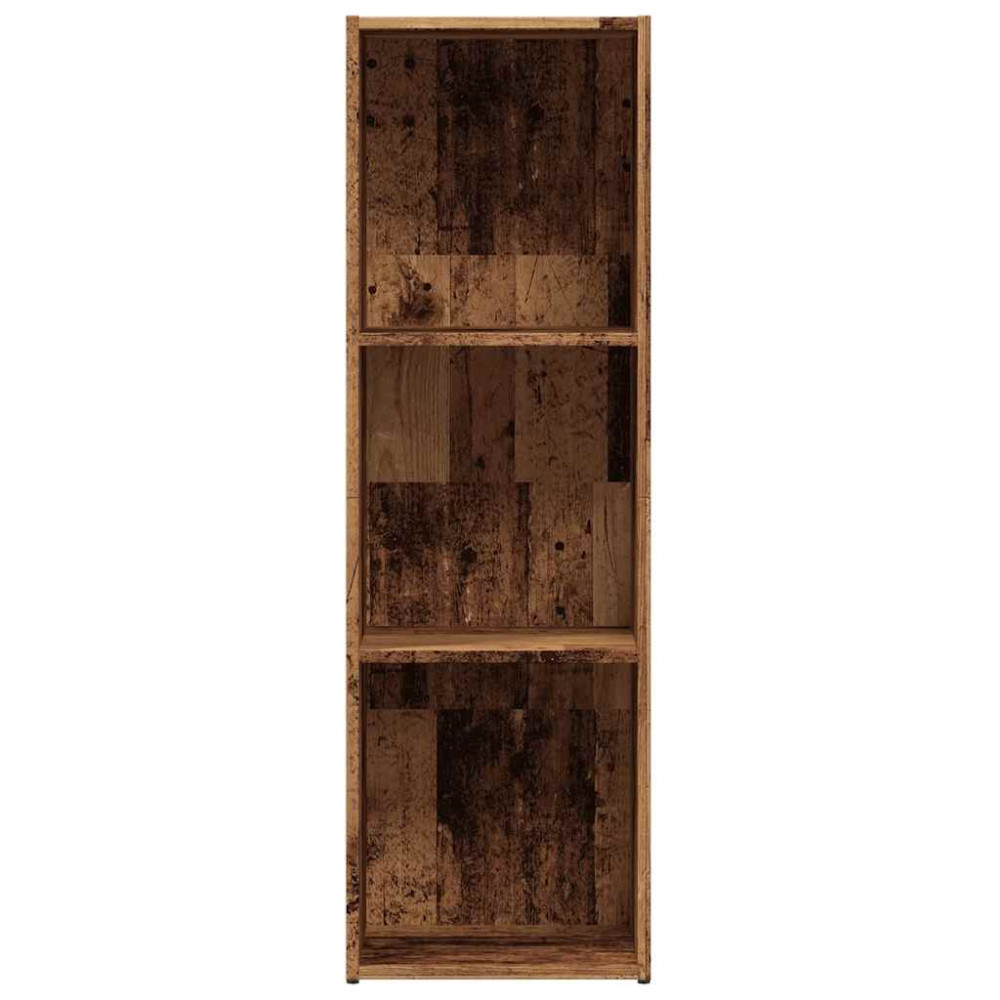Produktbild för Bokhylla gammalt trä 36x30x114 cm konstruerat trä