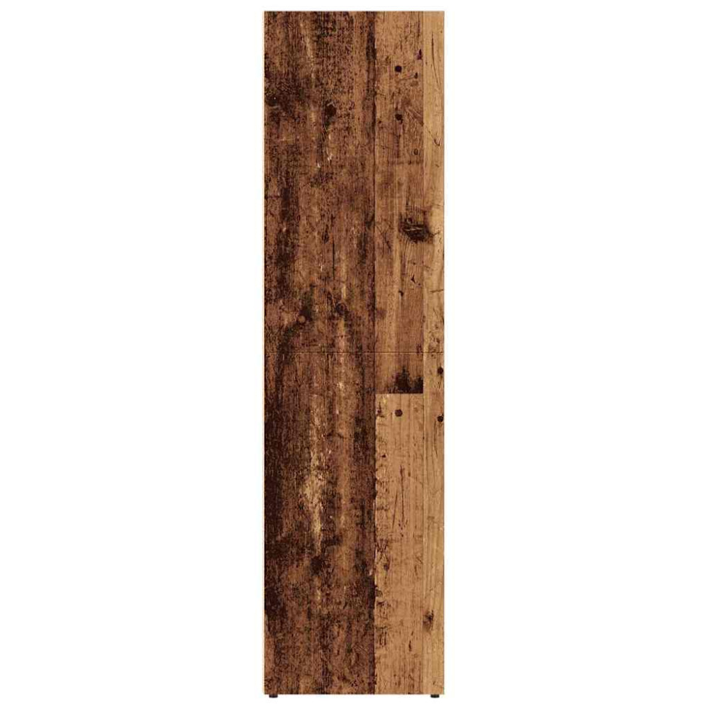 Produktbild för Bokhylla gammalt trä 36x30x114 cm konstruerat trä