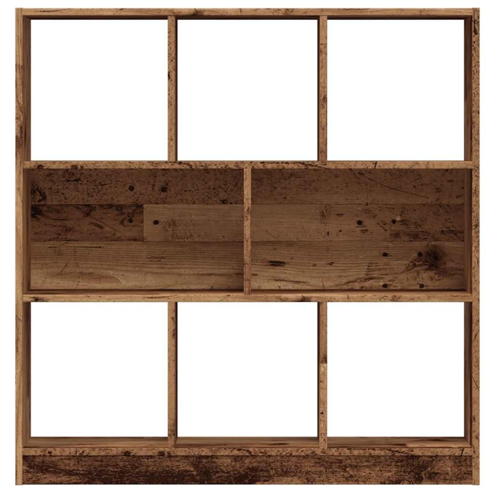 Produktbild för Bokhylla åldrat trä 97,5x29,5x100 cm konstruerat trä