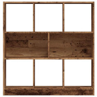 Produktbild för Bokhylla åldrat trä 97,5x29,5x100 cm konstruerat trä