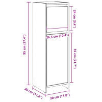 Produktbild för Badrumsskåp åldrat trä 30x30x95 cm konstruerat trä