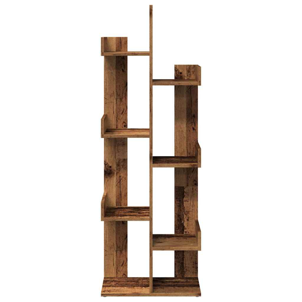 Produktbild för Bokhylla gammalt trä 48x25,5x140 cm konstruerat trä