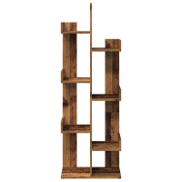 Produktbild för Bokhylla gammalt trä 48x25,5x140 cm konstruerat trä