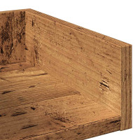 Produktbild för Bokhylla gammalt trä 48x25,5x140 cm konstruerat trä