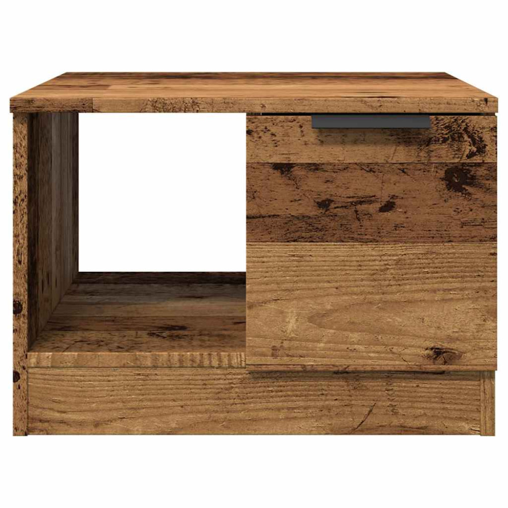 Produktbild för Soffbord åldrat trä 50x50x36 cm konstruerat trä