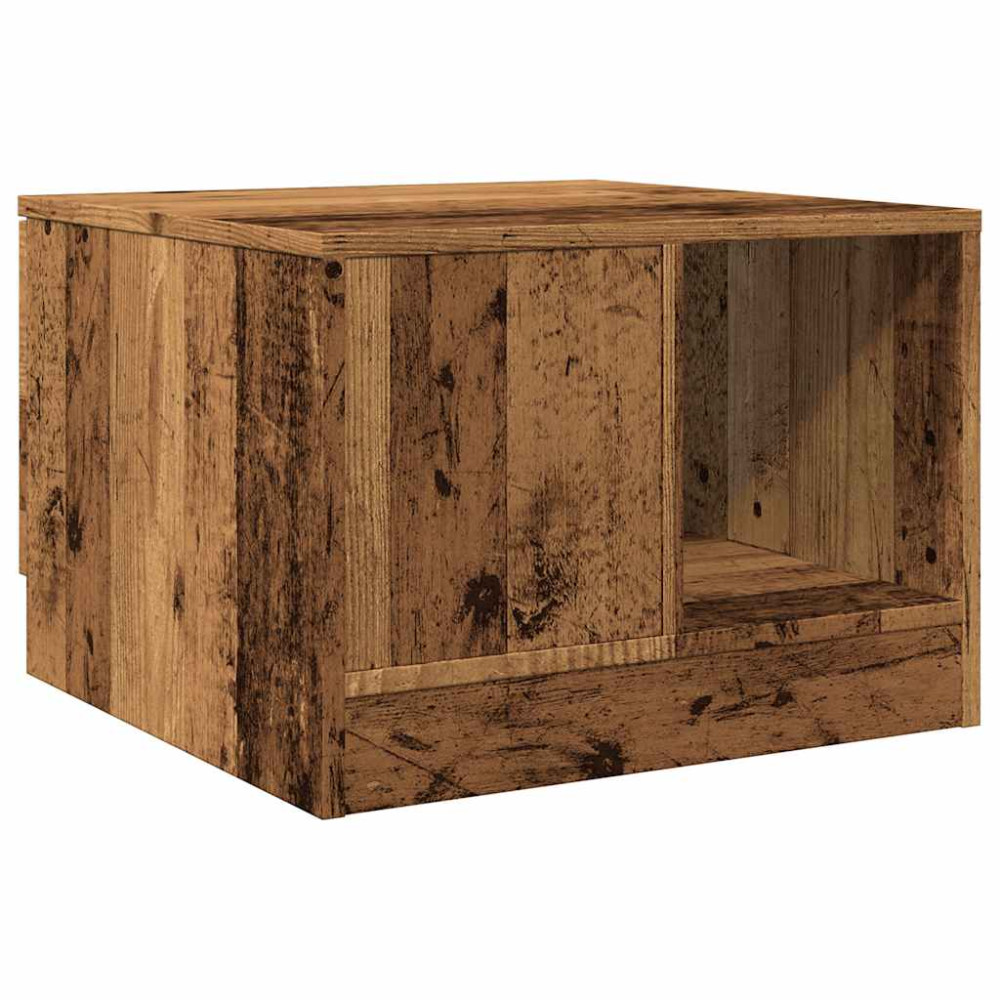 Produktbild för Soffbord åldrat trä 50x50x36 cm konstruerat trä