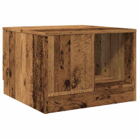 Produktbild för Soffbord åldrat trä 50x50x36 cm konstruerat trä