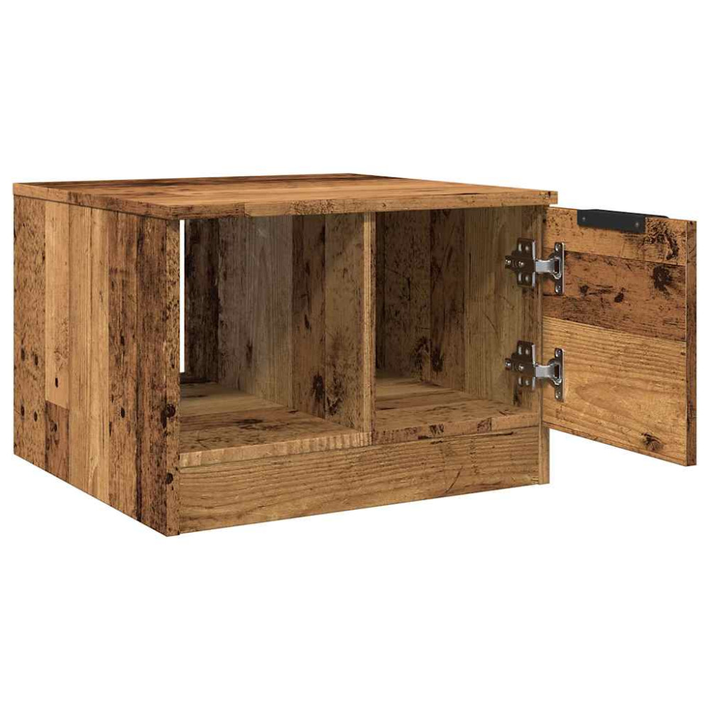 Produktbild för Soffbord åldrat trä 50x50x36 cm konstruerat trä