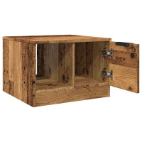 Produktbild för Soffbord åldrat trä 50x50x36 cm konstruerat trä