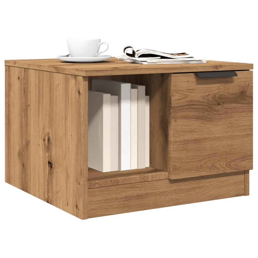 Produktbild för Soffbord ek 50x50x36 cm konstruerat trä