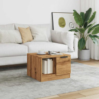 Produktbild för Soffbord ek 50x50x36 cm konstruerat trä