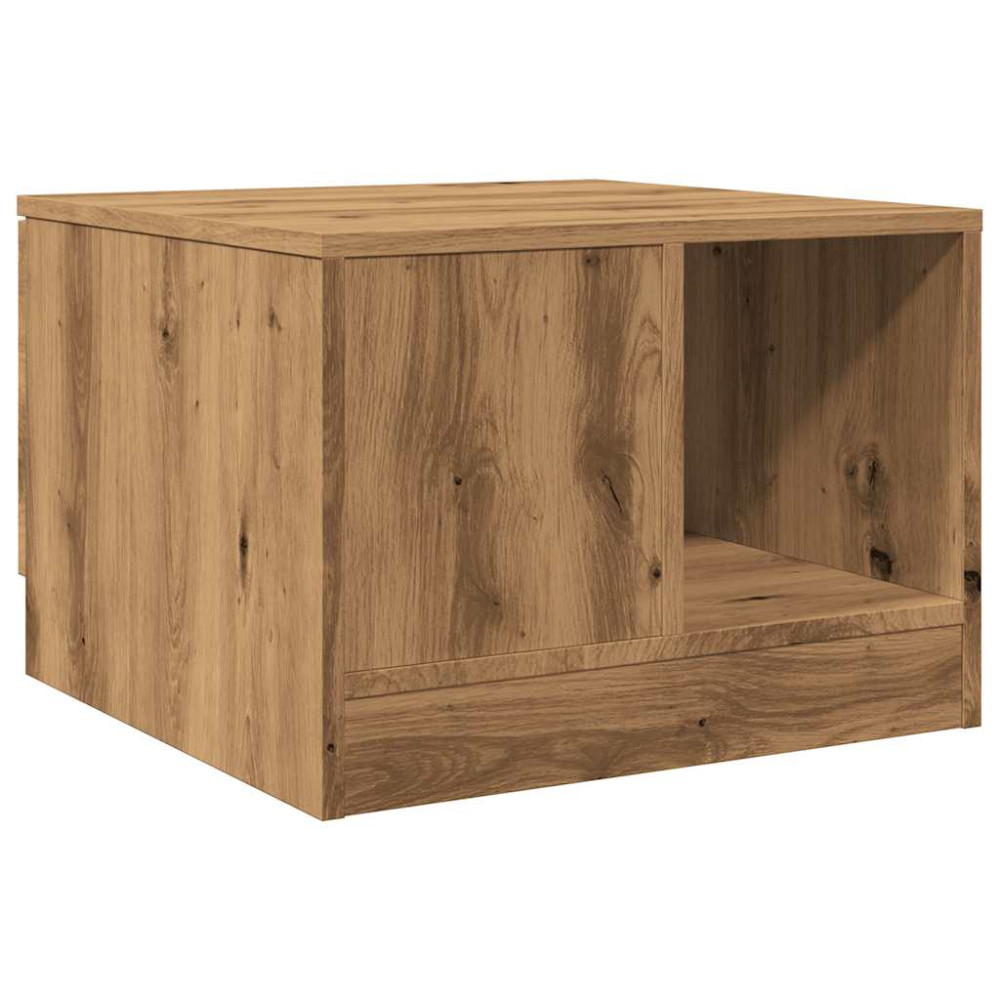 Produktbild för Soffbord ek 50x50x36 cm konstruerat trä