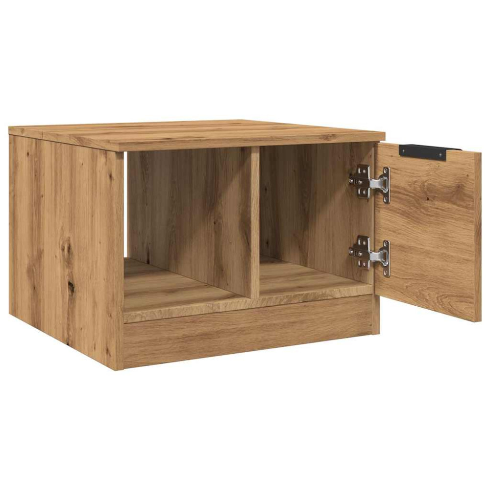 Produktbild för Soffbord ek 50x50x36 cm konstruerat trä