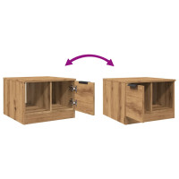 Produktbild för Soffbord ek 50x50x36 cm konstruerat trä
