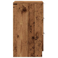 Produktbild för Sängbord 2 st åldrat trä 40x36x65 cm konstruerat trä