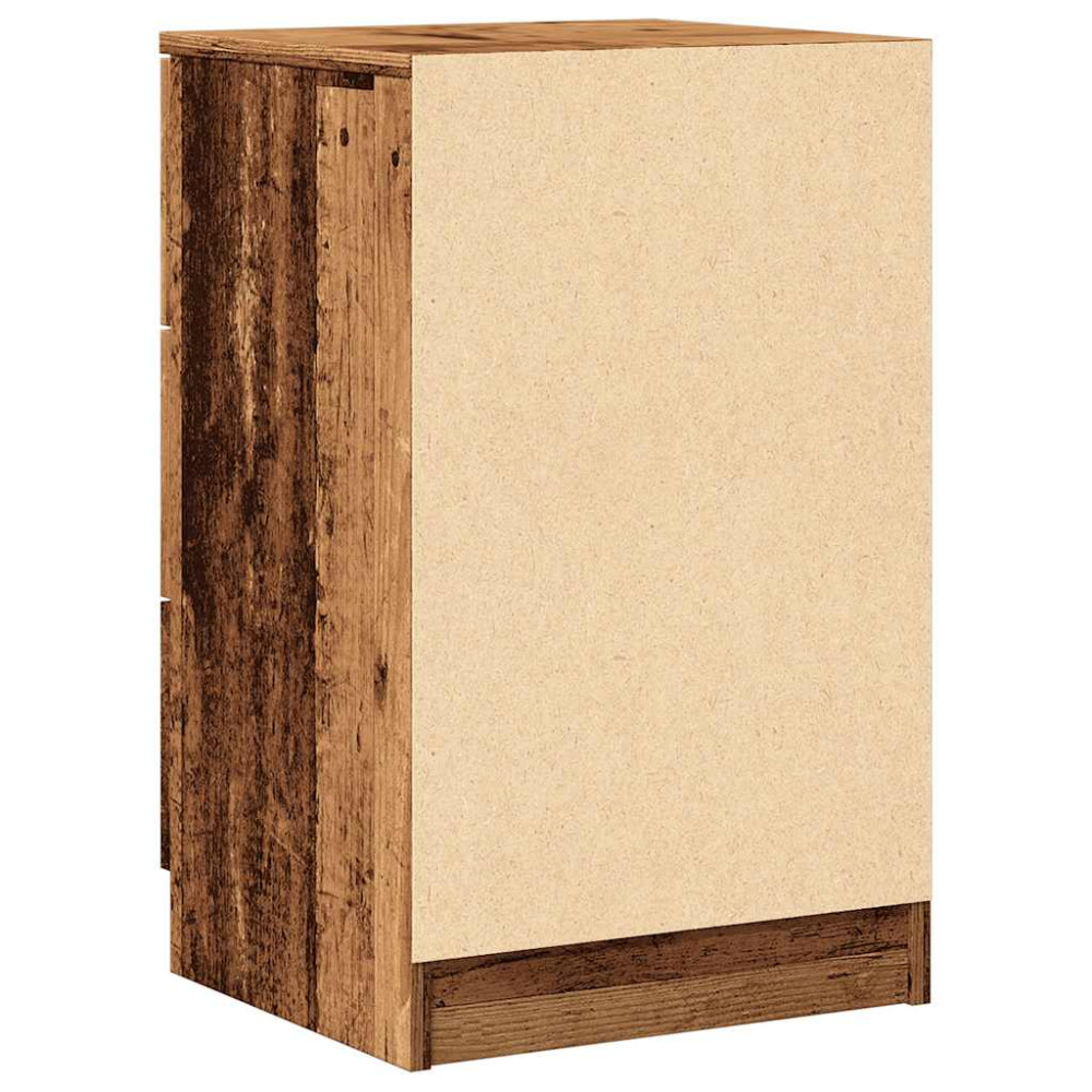 Produktbild för Sängbord 2 st åldrat trä 40x36x65 cm konstruerat trä