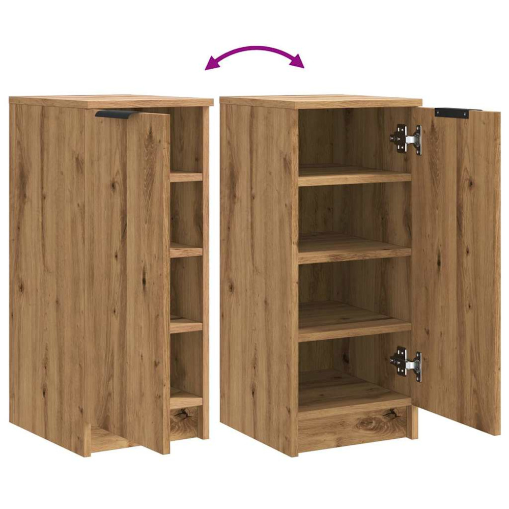 Produktbild för Skoskåp artisan ek 29,5x35x70 cm konstruerat trä