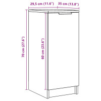 Produktbild för Skoskåp artisan ek 29,5x35x70 cm konstruerat trä
