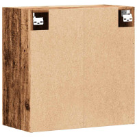 Produktbild för Väggskåp åldrat trä 60x31x60 cm konstruerat trä