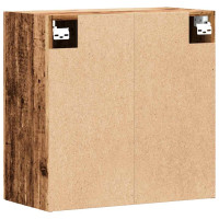 Produktbild för Väggskåp åldrat trä 60x31x60 cm konstruerat trä
