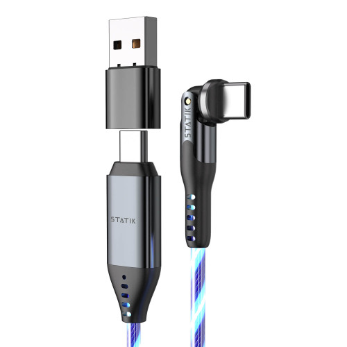 STATIK PowerPivot Pro, Glowing LED USB-C to USB-C, 1m