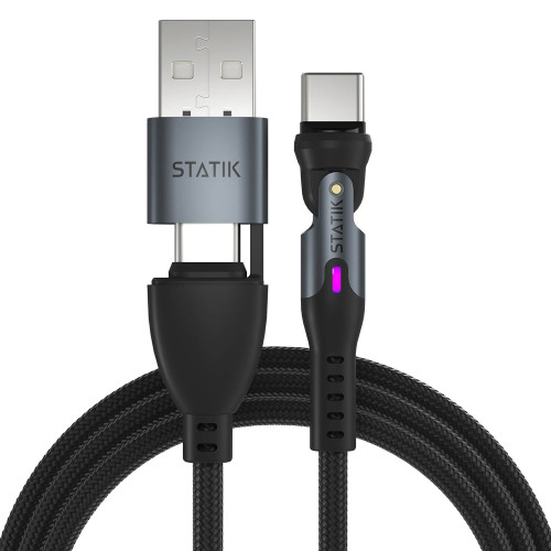 360 Pro - Magnetic Tip Cables USB-C/Lightning/MicroUSB 1m Black