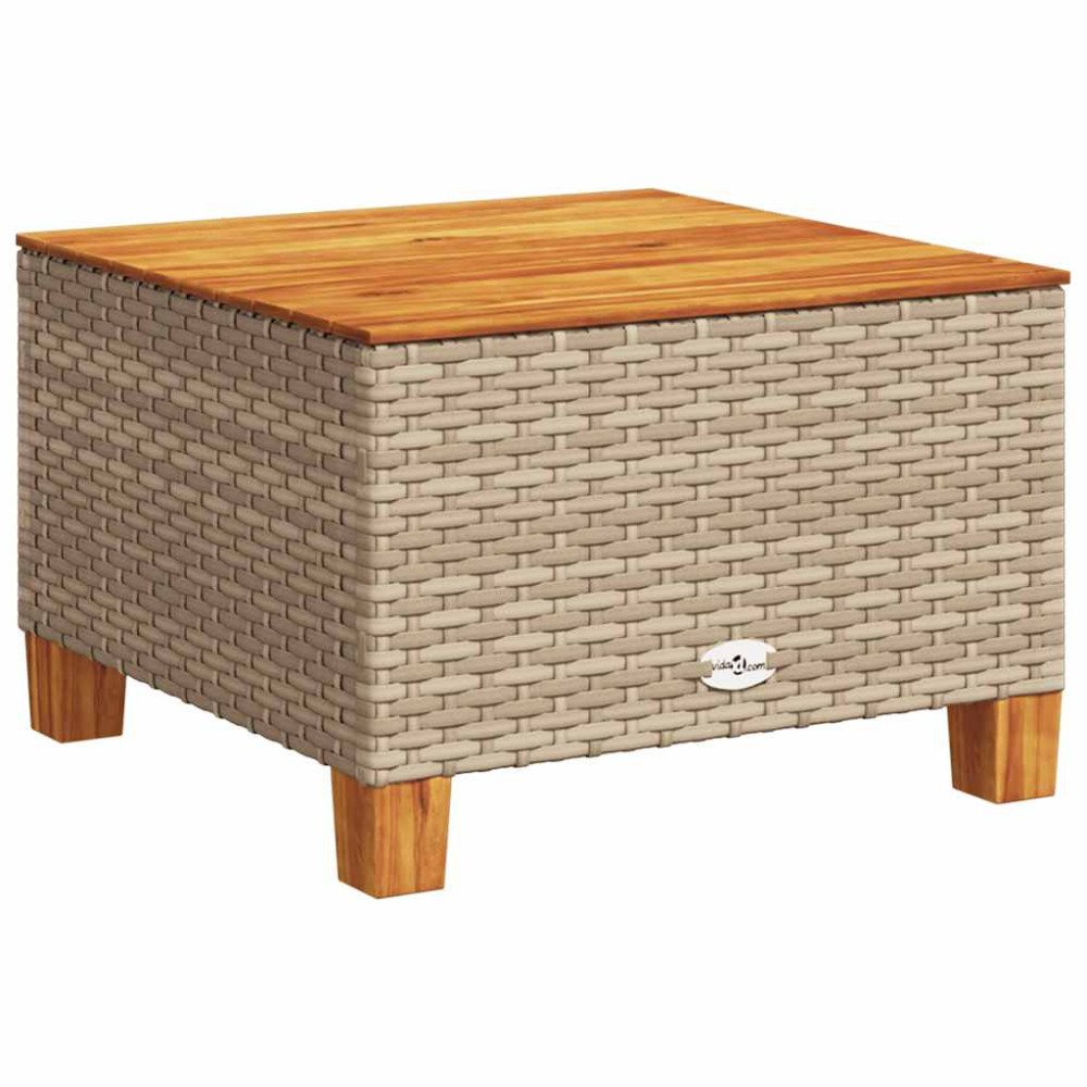 Produktbild för Soffgrupp för trädgården med dynor 5 delar beige konstrotting