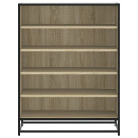 Produktbild för Skoskåp sonoma-ek 75x38x97,5 cm konstruerat trä och metall