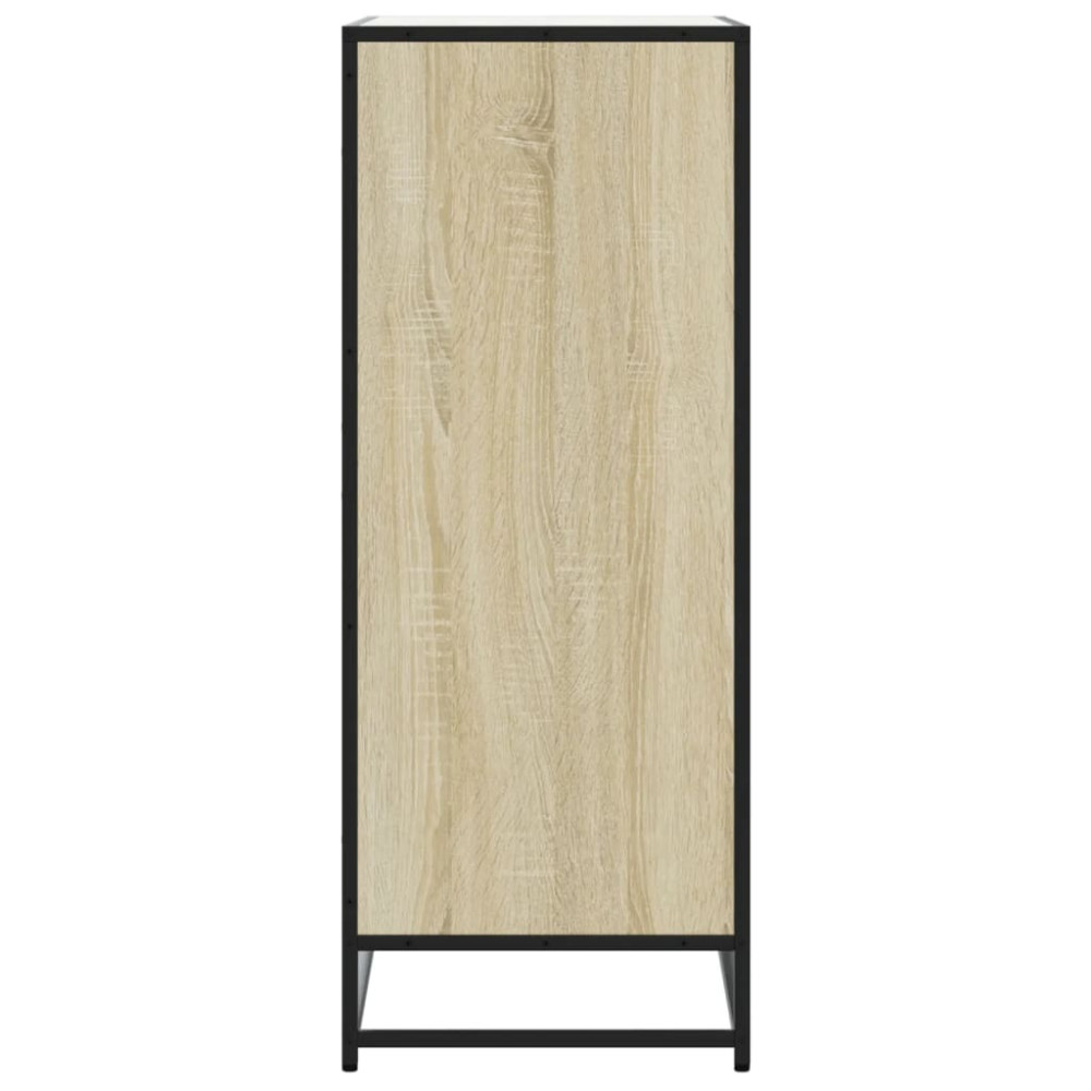 Produktbild för Skoskåp sonoma-ek 75x38x97,5 cm konstruerat trä och metall