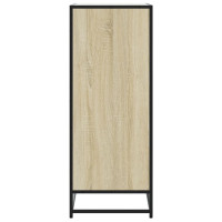 Produktbild för Skoskåp sonoma-ek 75x38x97,5 cm konstruerat trä och metall