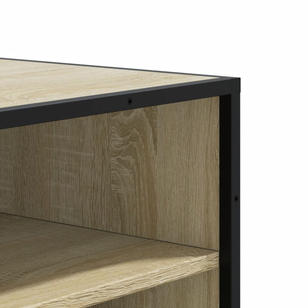 Produktbild för Skoskåp sonoma-ek 75x38x97,5 cm konstruerat trä och metall