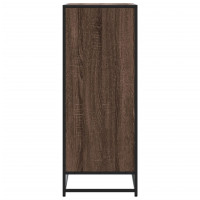 Produktbild för Skoskåp brun ek 75x38x97,5 cm konstruerat trä och metall