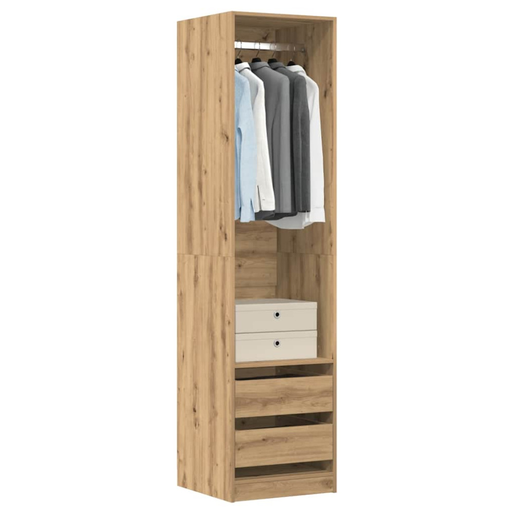 Produktbild för Garderob ek 50x50x200 cm konstruerat trä