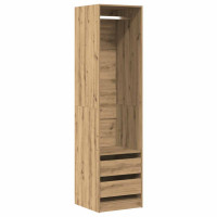 Produktbild för Garderob ek 50x50x200 cm konstruerat trä