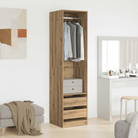 Produktbild för Garderob ek 50x50x200 cm konstruerat trä
