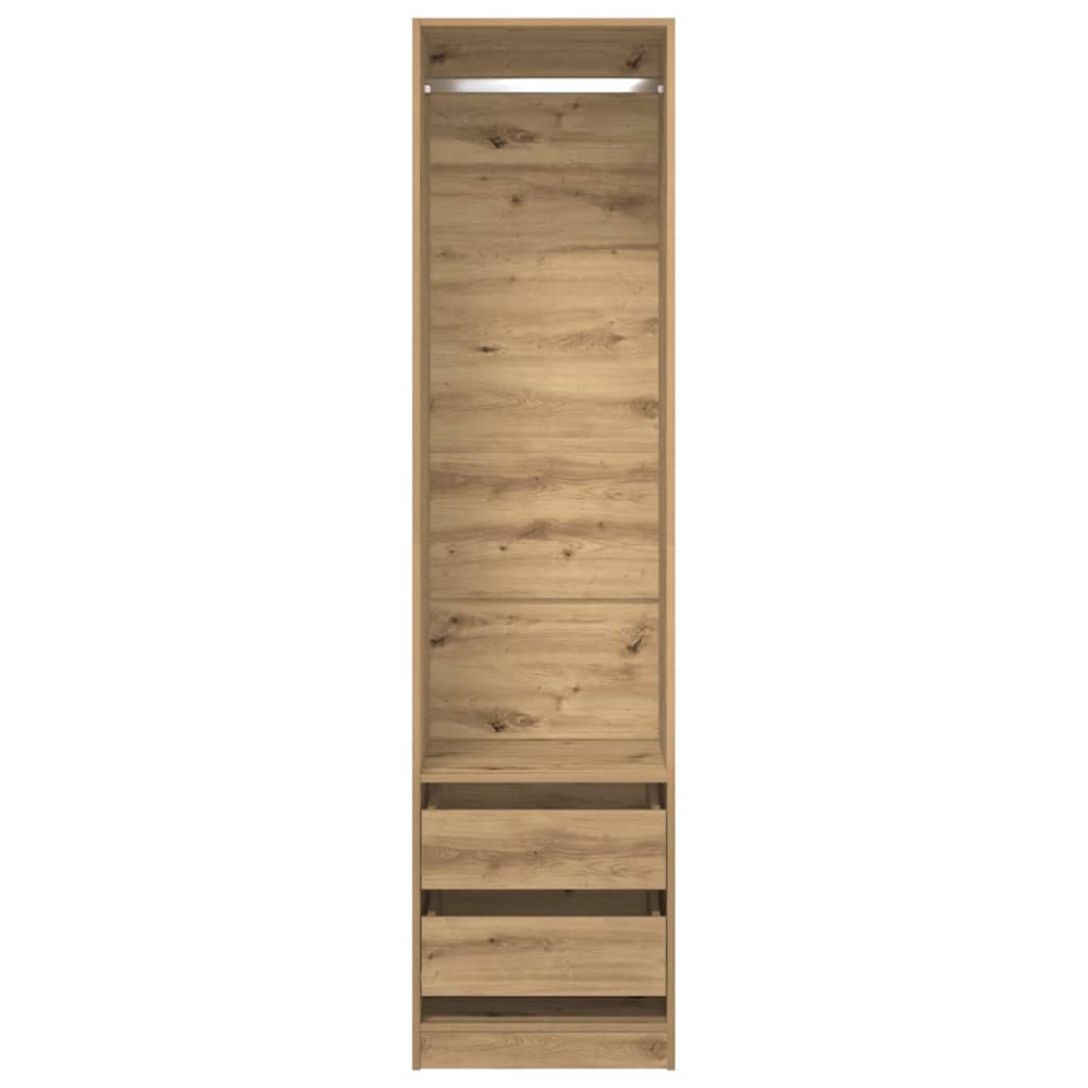 Produktbild för Garderob ek 50x50x200 cm konstruerat trä