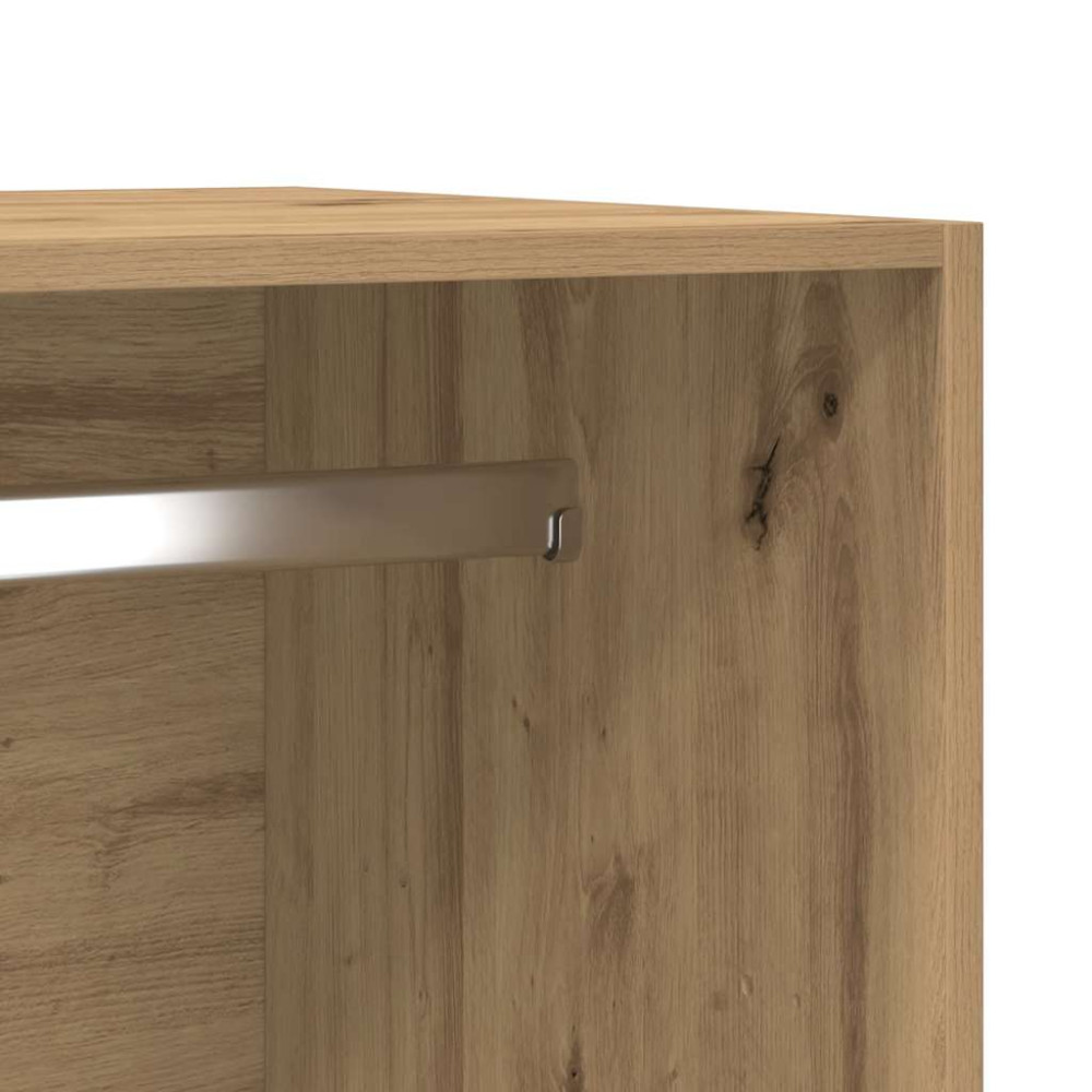 Produktbild för Garderob ek 50x50x200 cm konstruerat trä
