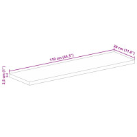 Produktbild för Bordsskiva 110x30x2,5 cm rektangulär massiv akacia