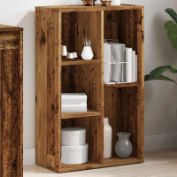 Produktbild för Bokhylla åldrat trä 50x25x80 cm konstruerat trä