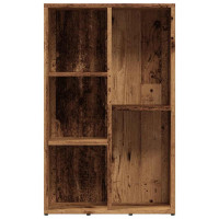 Produktbild för Bokhylla åldrat trä 50x25x80 cm konstruerat trä