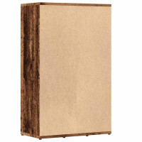 Produktbild för Bokhylla åldrat trä 50x25x80 cm konstruerat trä